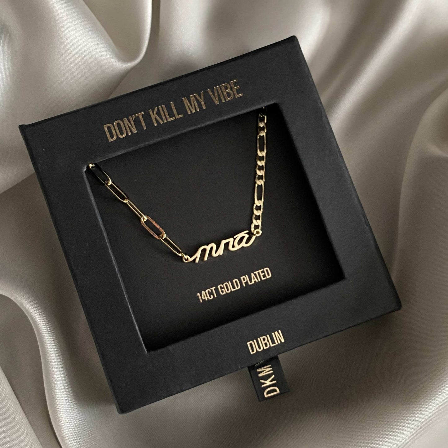 Don't Kill My Vibe Jewellery Mná Power Necklace - Figaro & Paperclip Chain - Gold - Don't Kill My Vibe