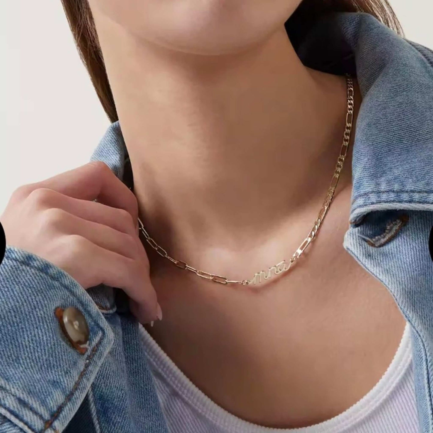 Don't Kill My Vibe Jewellery Mná Power Necklace - Figaro & Paperclip Chain - Gold - Don't Kill My Vibe