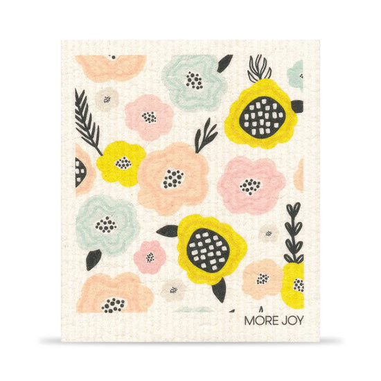 More Joy Home Kitchen Summerflowers Swedish Dishcloth - Plastic-Free & Compostable -  More Joy Home
