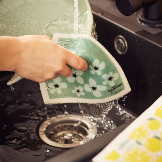 Eco Warehouse kitchen Swedish Dishcloth - Plastic-Free & Compostable - Made in Sweden - HappyEco