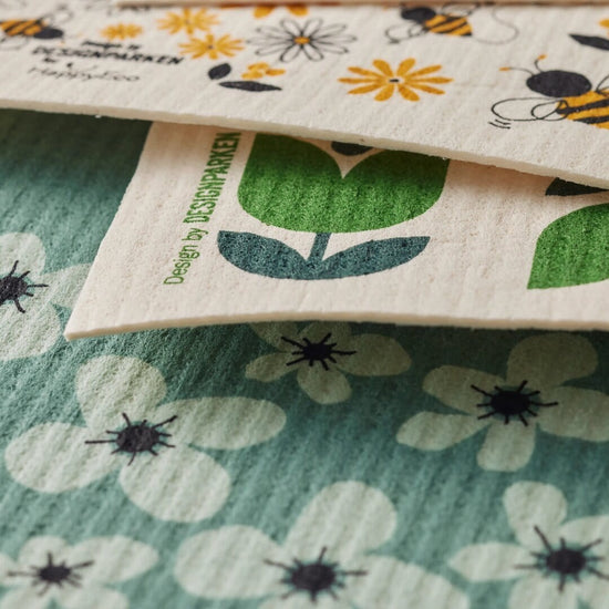 Eco Warehouse kitchen Swedish Dishcloth - Plastic-Free & Compostable - Made in Sweden - HappyEco