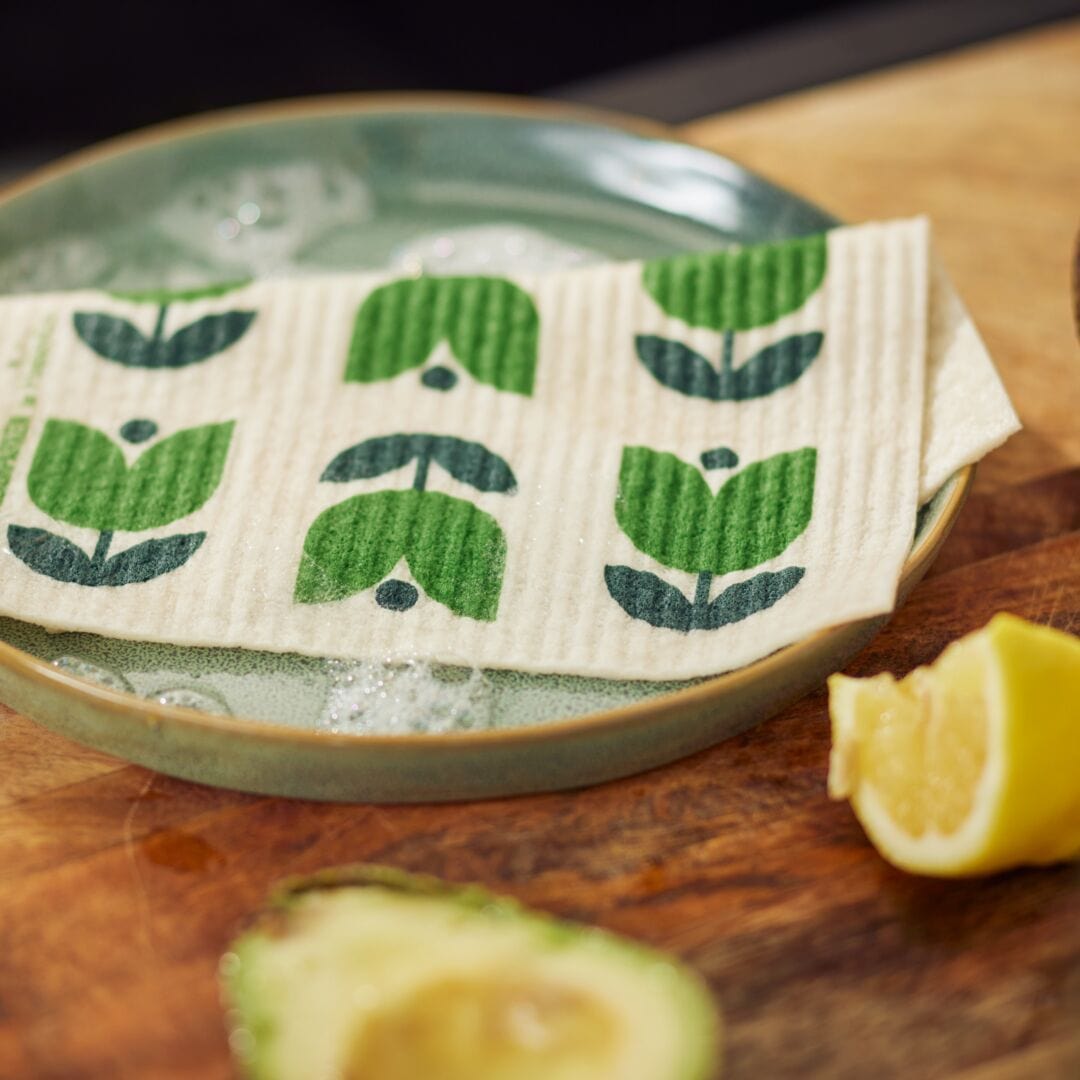 Eco Warehouse kitchen Swedish Dishcloth - Plastic-Free & Compostable - Made in Sweden - HappyEco