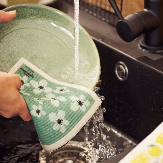 Eco Warehouse kitchen Swedish Dishcloth - Plastic-Free & Compostable - Made in Sweden - HappyEco