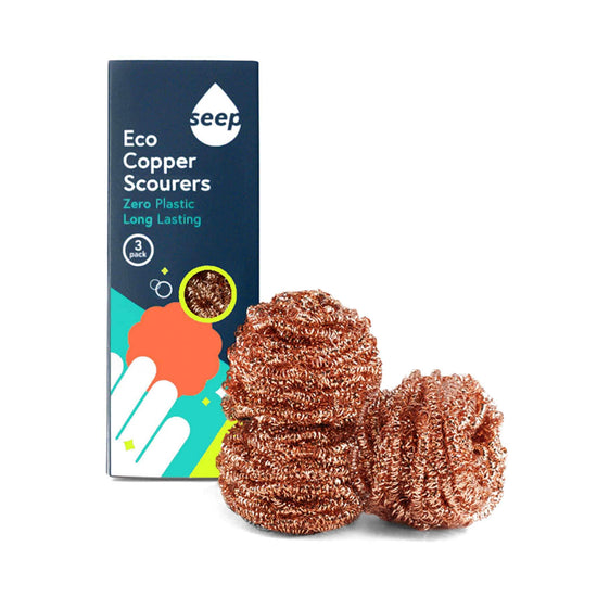 Seep Kitchen Tools & Utensils Recyclable Copper Scourers - Pack of 3 - Seep