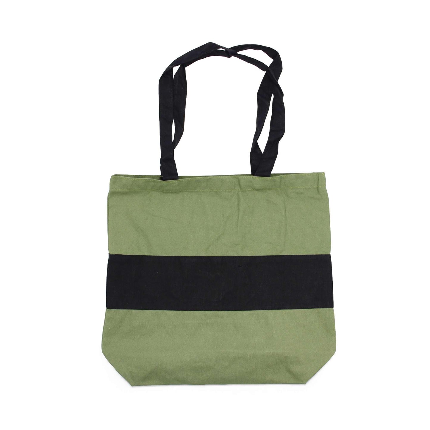 Ancient Wisdom kitchen Two Tone Cotton Tote Bag – Green & Black – 100% Cotton