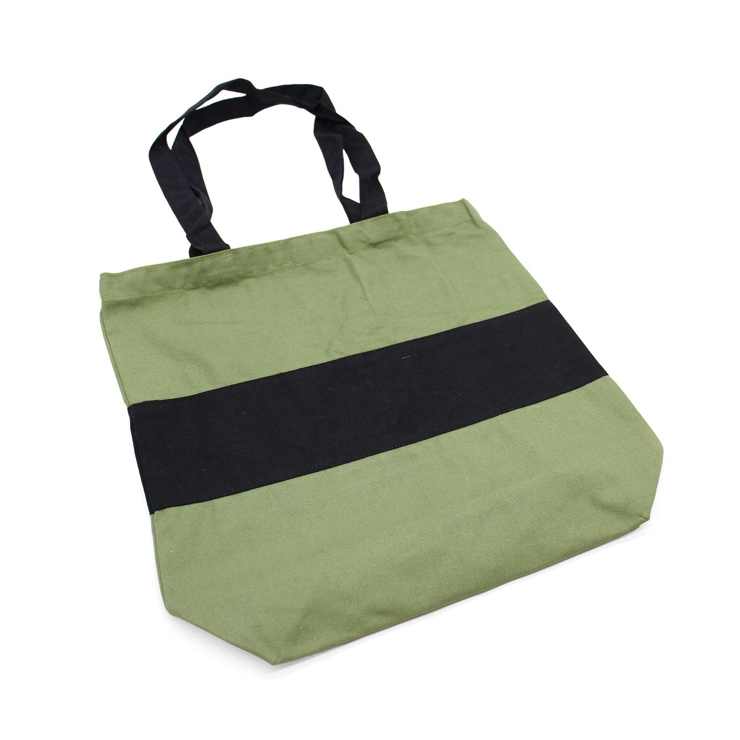 Ancient Wisdom kitchen Two Tone Cotton Tote Bag – Green & Black – 100% Cotton