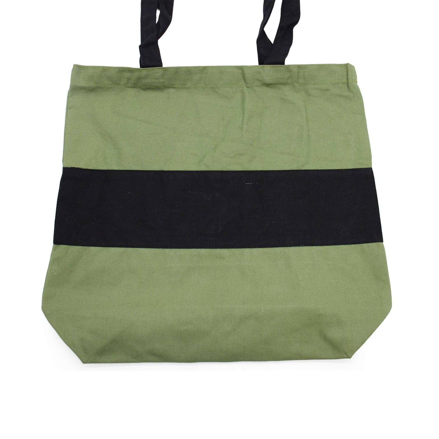 Ancient Wisdom kitchen Two Tone Cotton Tote Bag – Green & Black – 100% Cotton