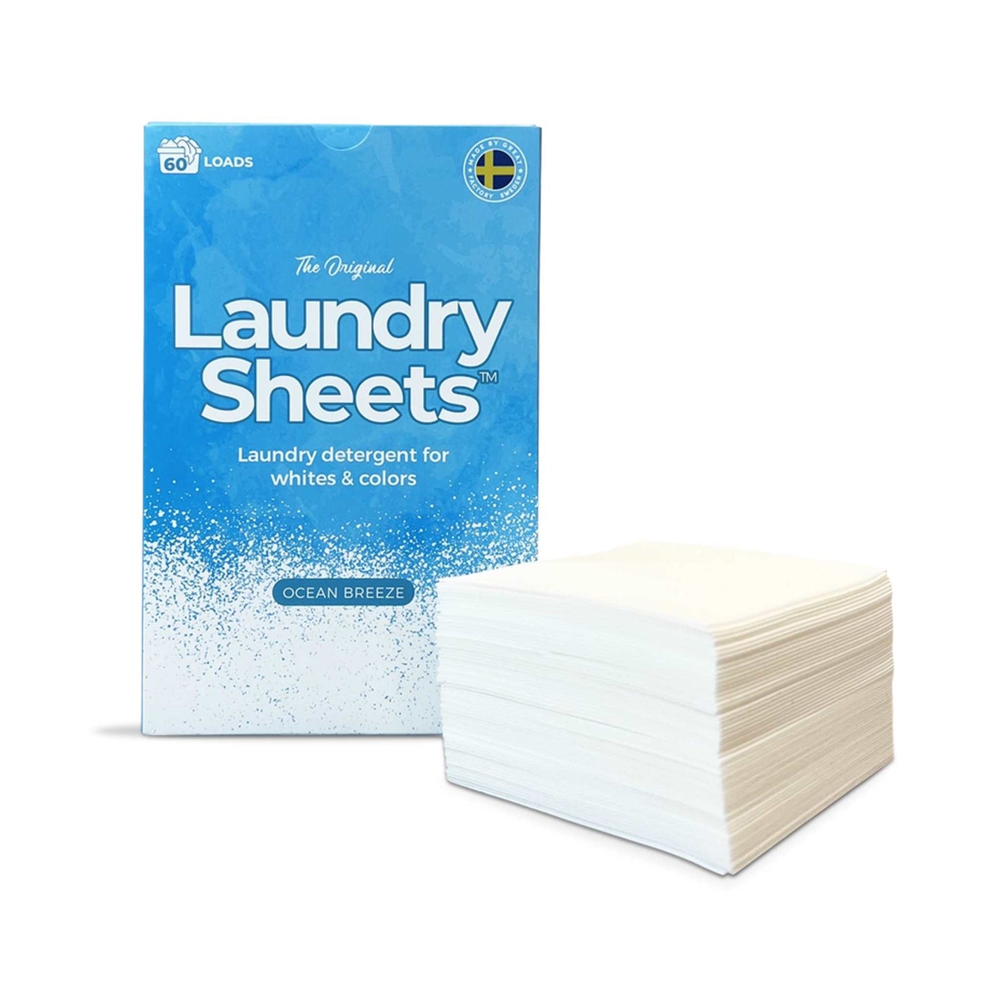 Laundry Sheets Laundry 60-Loads - Ocean Breeze Laundry Sheets - Laundry Detergent