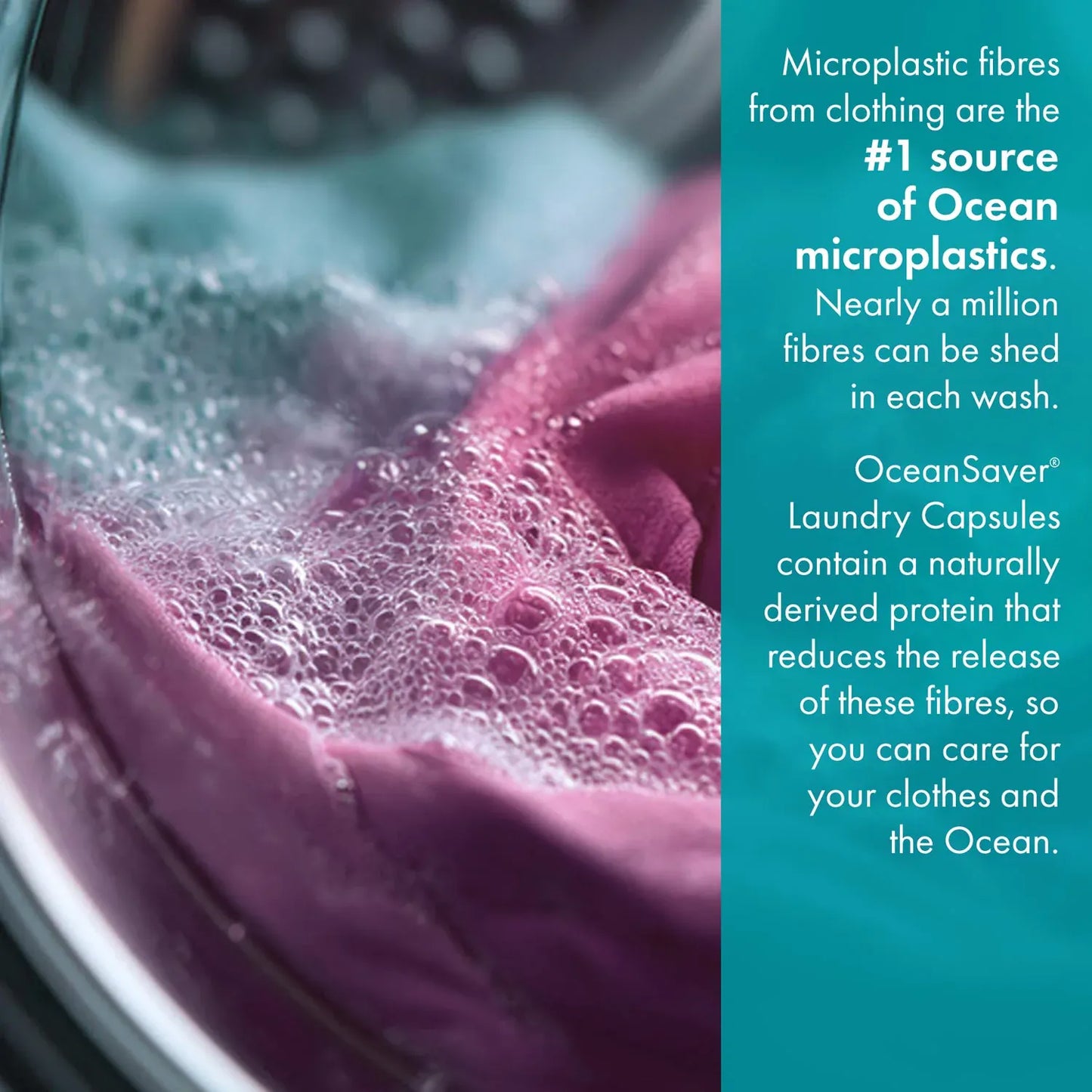 Ocean Saver Laundry Detergent Deep Clean Bio Laundry Capsules - Wild Sea & Sandalwood, 30 Washes - Ocean Saver