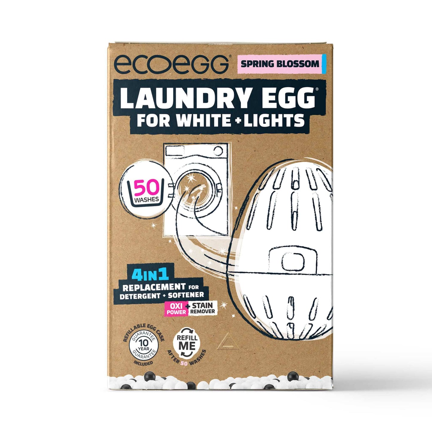 Eco Egg Laundry Eco Egg Laundry Egg for Whites + Lights - Spring Blossom - 50 washes