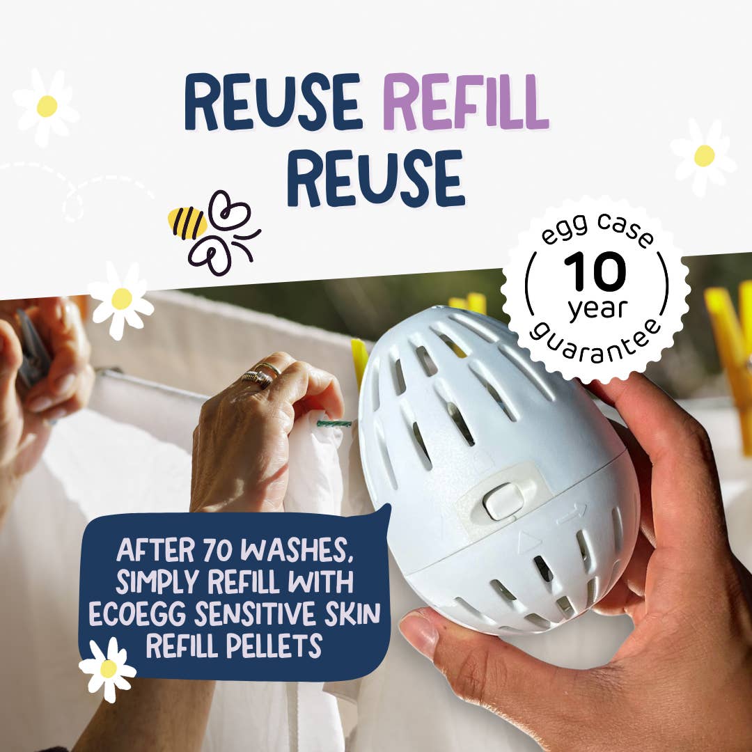 Eco Egg Laundry Laundry Detergent Egg - Sensitive Skin - Allergy UK Approved - 70 Washes