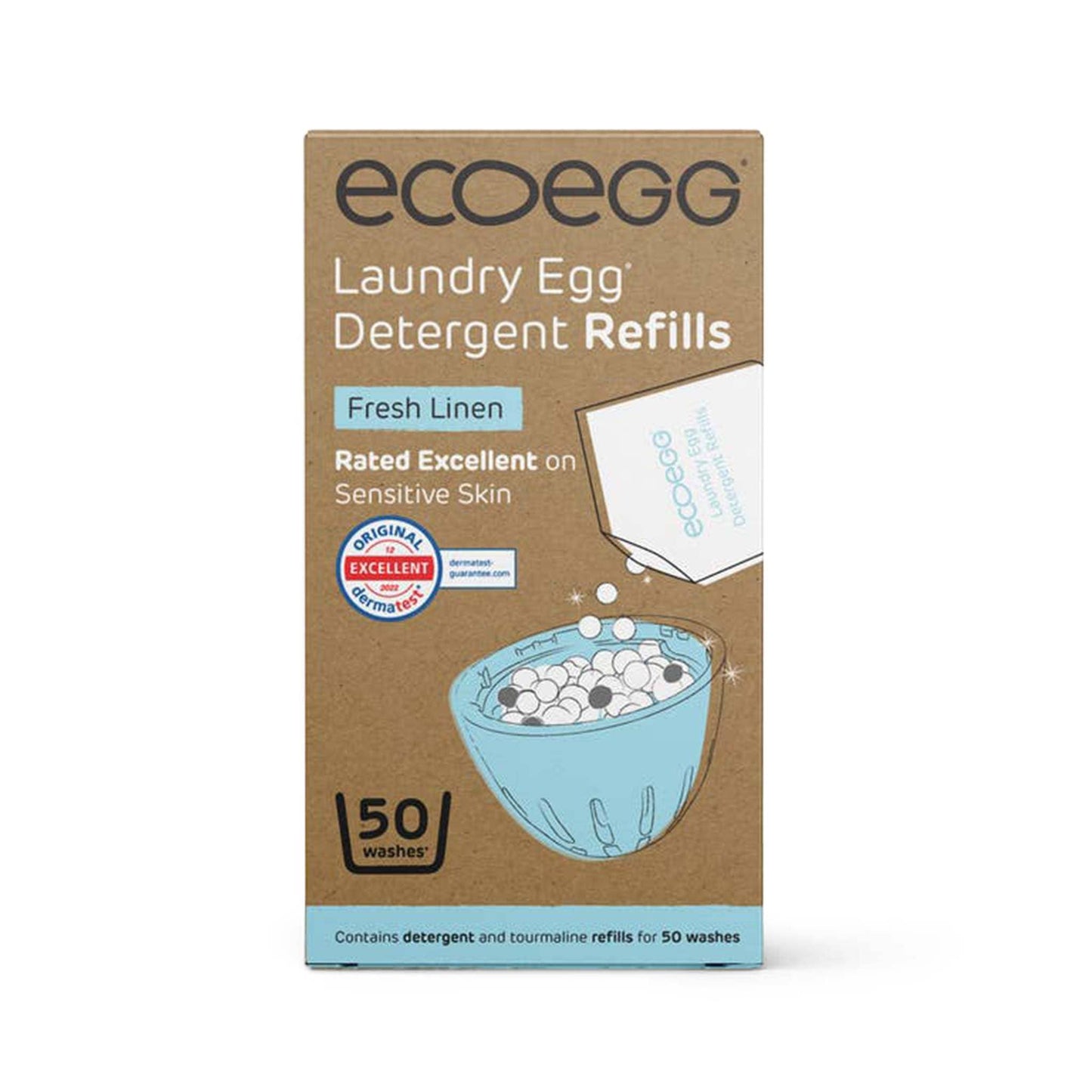 Eco Egg Laundry Laundry Egg Detergent Refills - Fresh Linen - 50 Washes - Eco Egg
