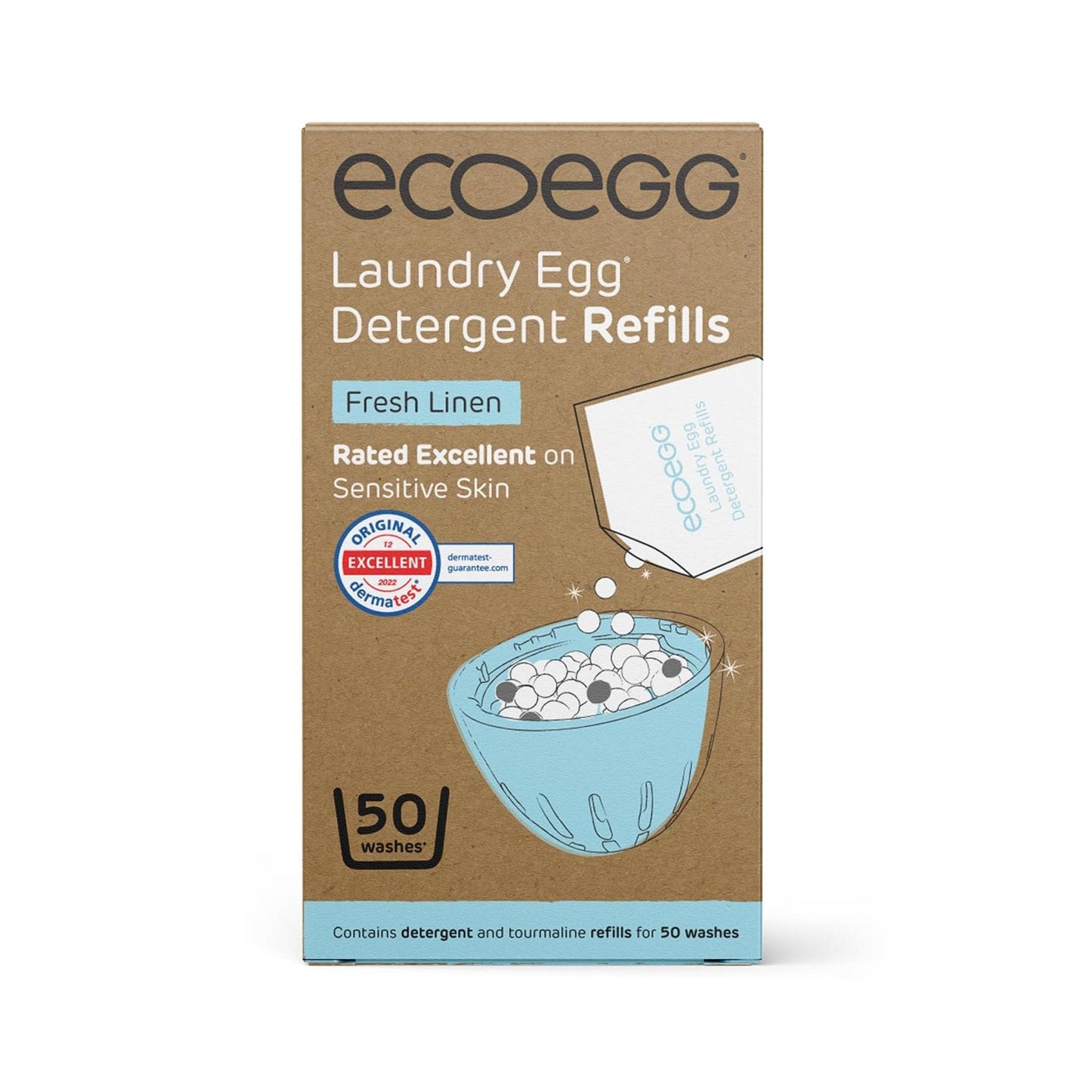 Eco Egg Laundry Laundry Egg Detergent Refills - Fresh Linen - 50 Washes - Eco Egg