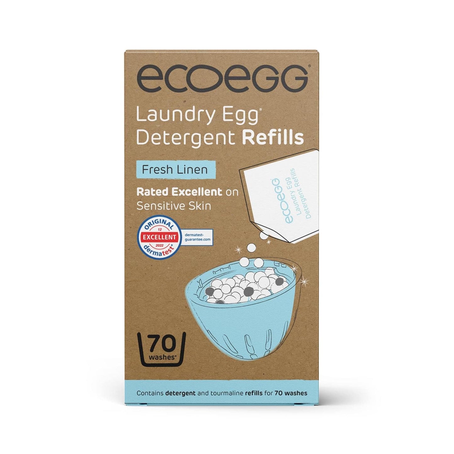 Eco Egg Laundry Laundry Egg Detergent Refills - Fresh Linen - 70 Washes - Eco Egg