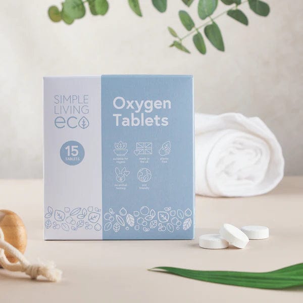 Simple Living Eco Laundry Oxygen Whitening Laundry Tablets – Pack 15 - Simple Living Eco
