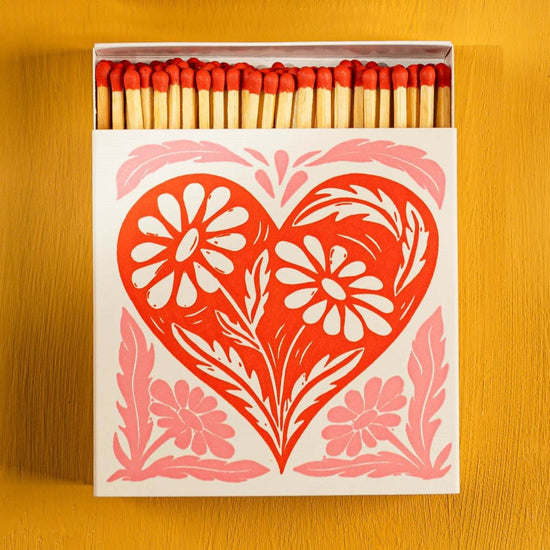 Archivist Lighters & Matches Archivist Long Safety Matches - Botanical Heart - 125 Luxury Matches