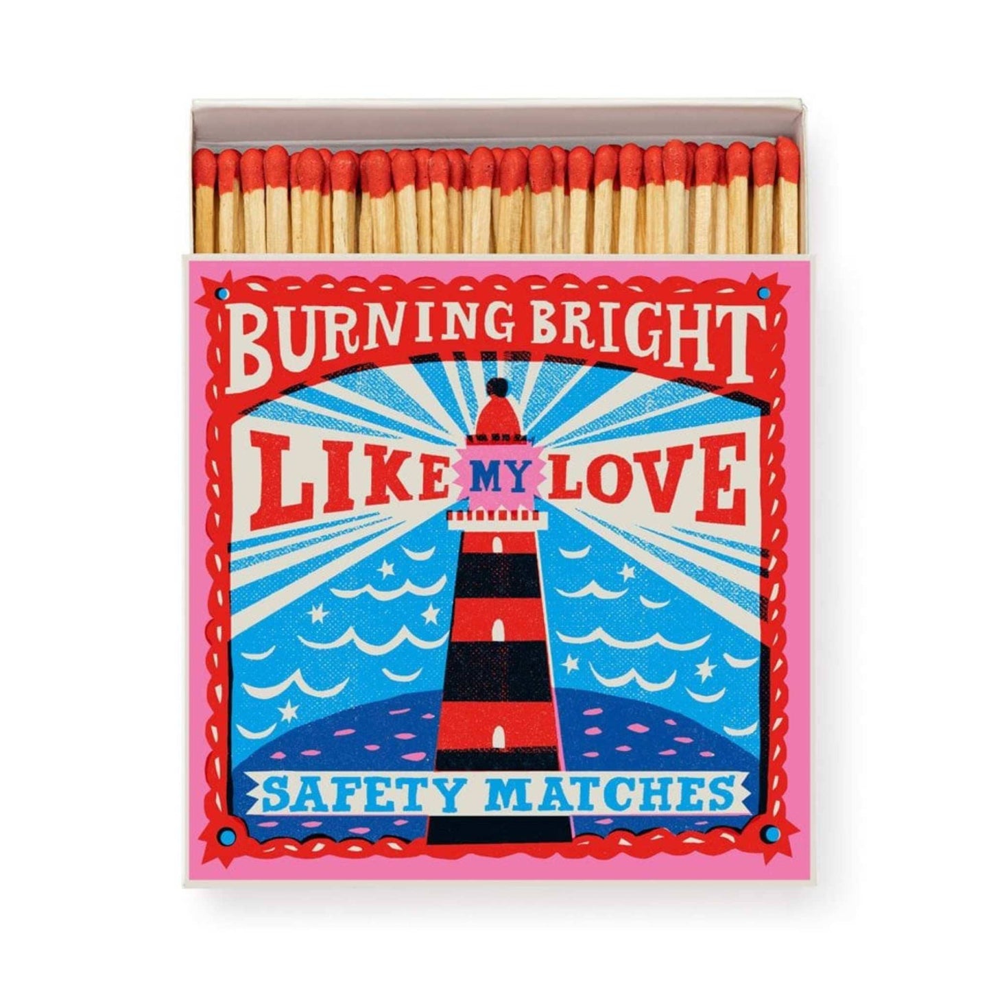 Archivist Lighters & Matches Archivist Long Safety Matches - Burning Bright Like My love - 125 Luxury Matches
