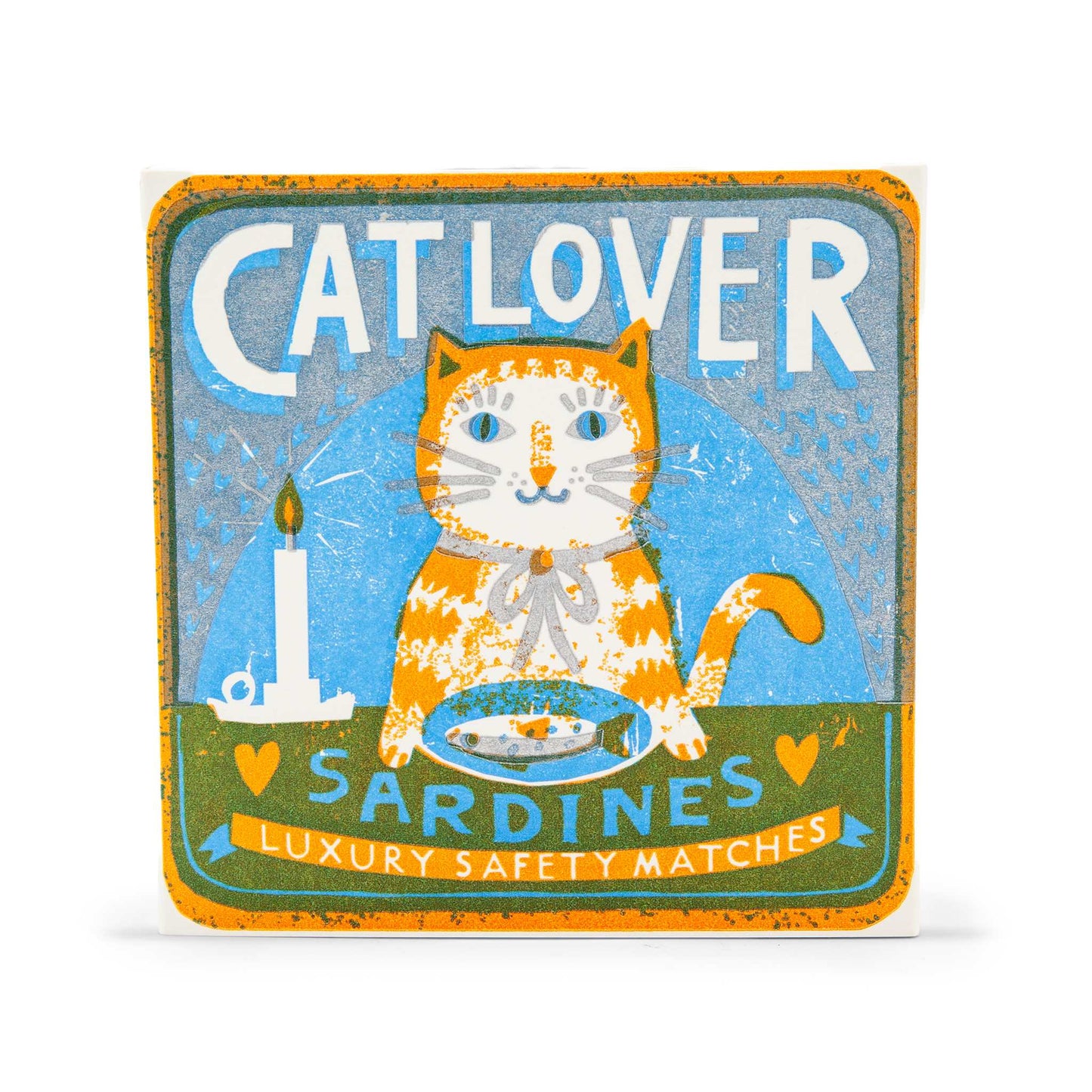 Archivist Lighters & Matches Archivist – Long Safety Matches - Cat Lover Sardines – 125 Luxury Matches – 100mm