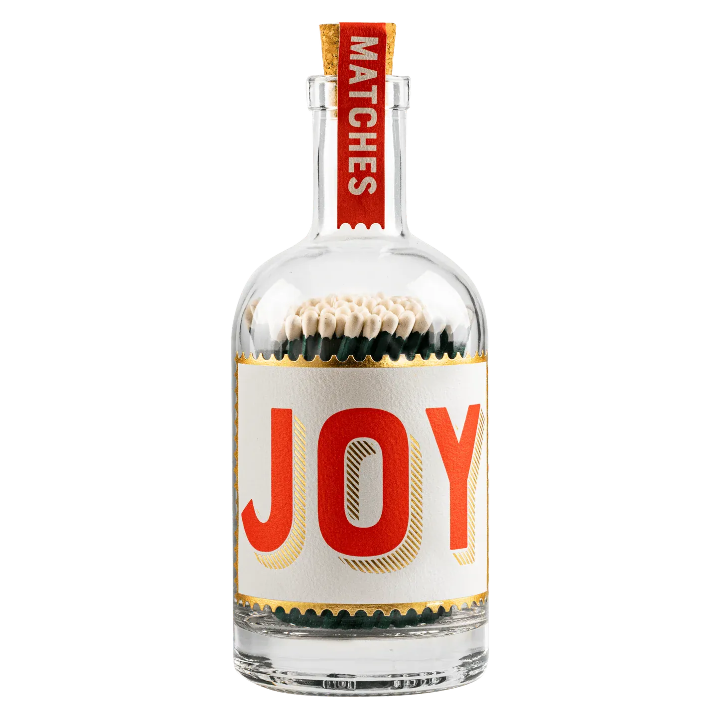 Archivist Gallery Lighters & Matches Glass Bottle Safety Matches - Joy - 150 Matches - Archivist