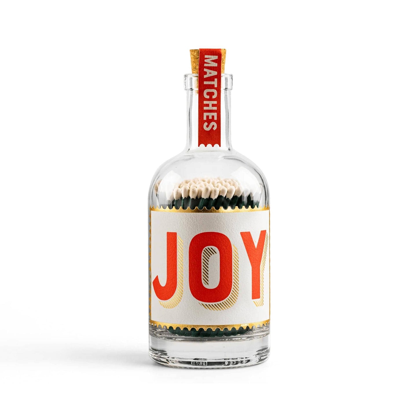 Archivist Gallery Lighters & Matches Glass Bottle Safety Matches - Joy - 150 Matches - Archivist