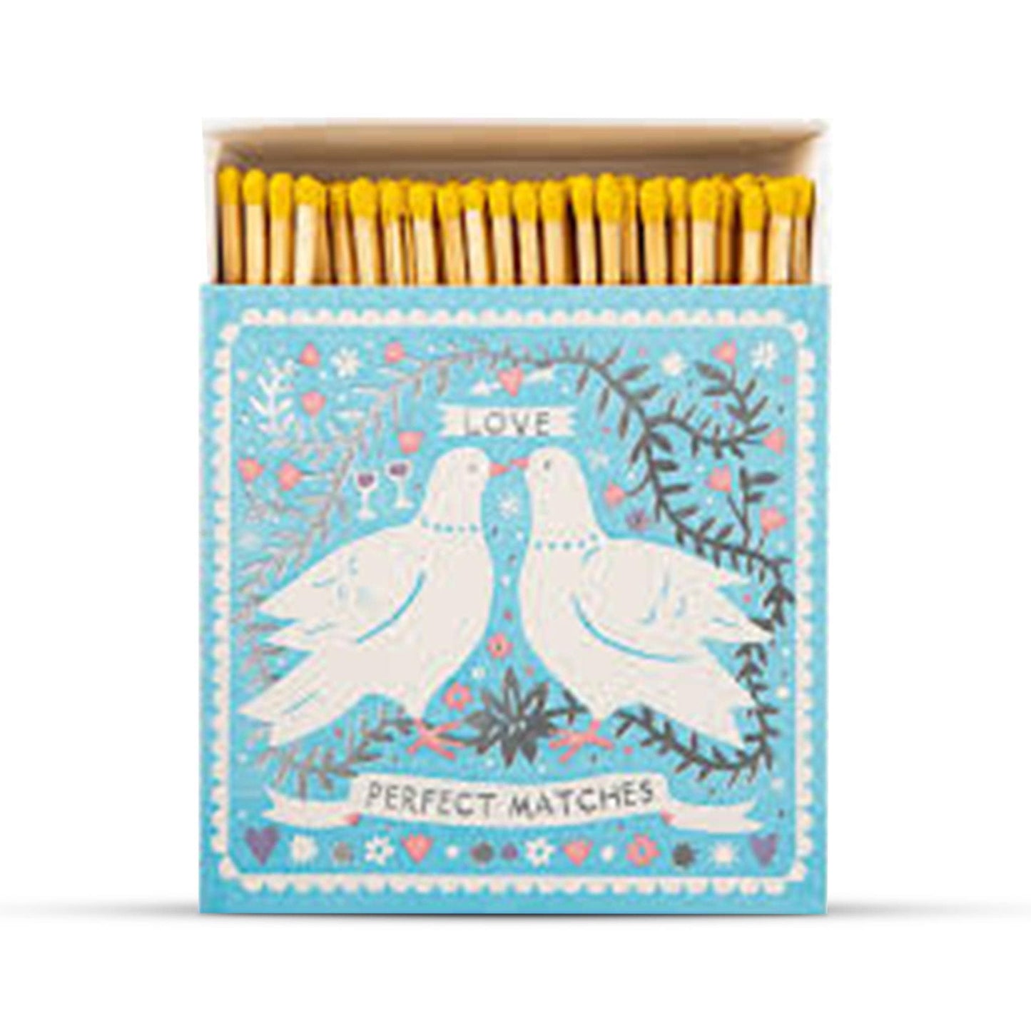 Archivist Gallery Lighters & Matches Square Safety Matches - Dove Perfect - 125 Matches - Archivist