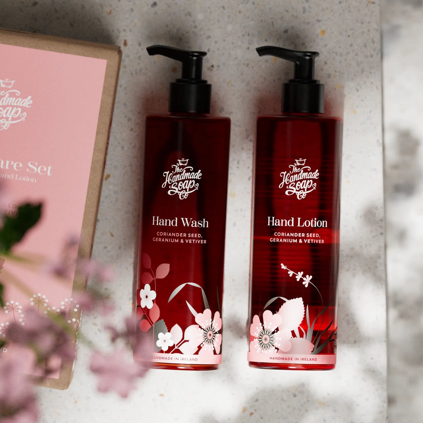 The Handmade Soap Company Liquid Soap Hand Care Set - Coriander Seed, Geranium & Vetiver