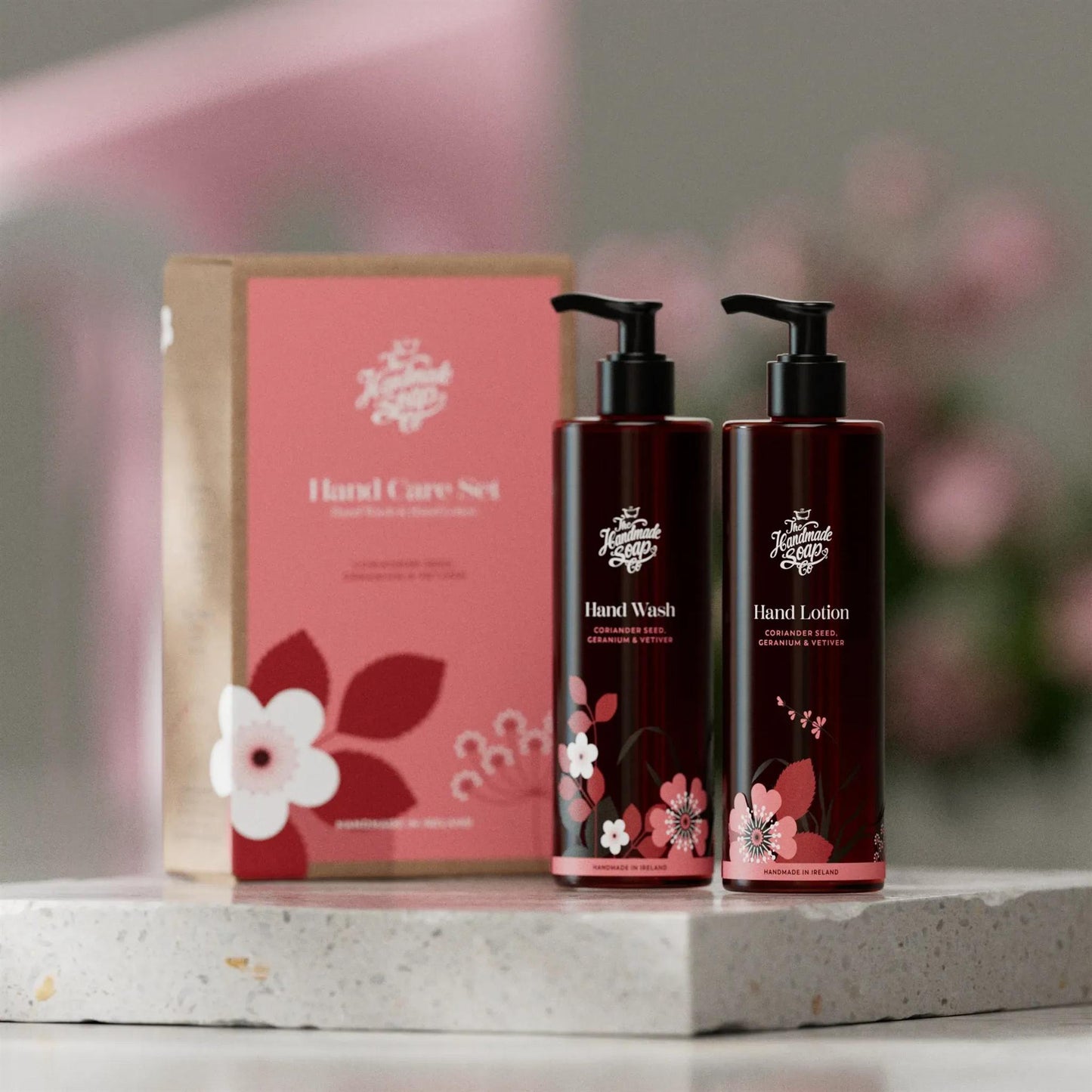 The Handmade Soap Company Liquid Soap Hand Wash & Lotion Set - Coriander Seed, Geranium & Vetiver, 2 x 250ml - The Handmade Soap Company