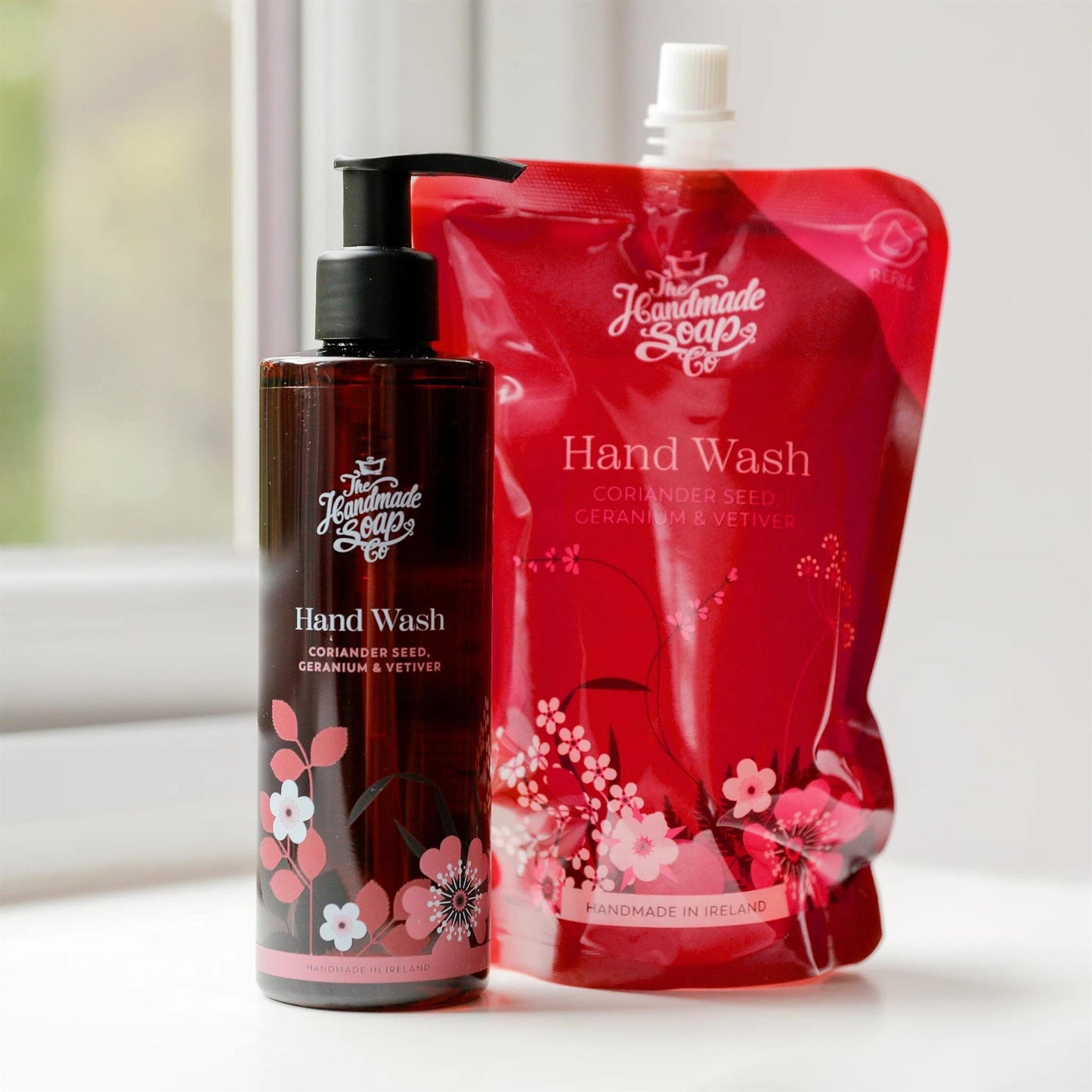 The Handmade Soap Company Liquid Soap Hand Wash Refill - Coriander Seed, Geranium & Vetiver, 500ml - The Handmade Soap Company
