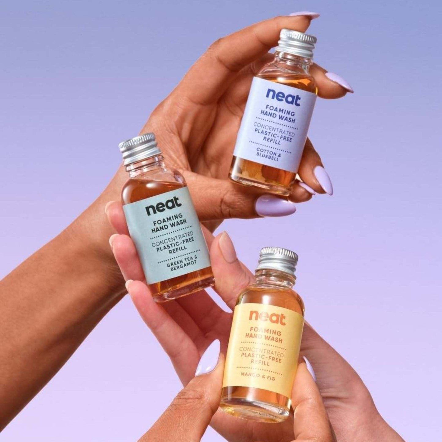 neat. Liquid Soap Neat Foaming Hand Wash Refill - Cotton and Bluebell - Concentrated - Plastic-Free - 30ml