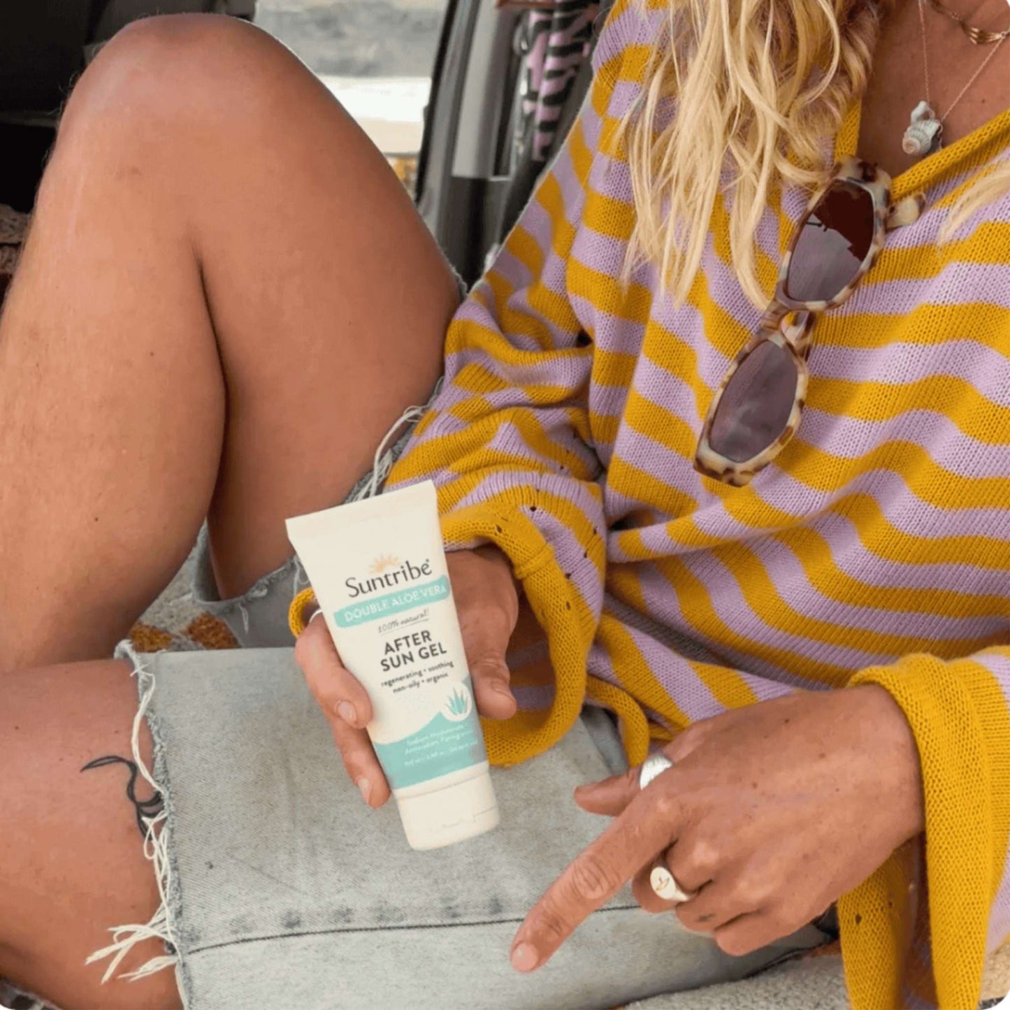 Suntribe Lotion & Moisturizer Suntribe Organic After Sun Gel with Double Aloe Vera 100ml