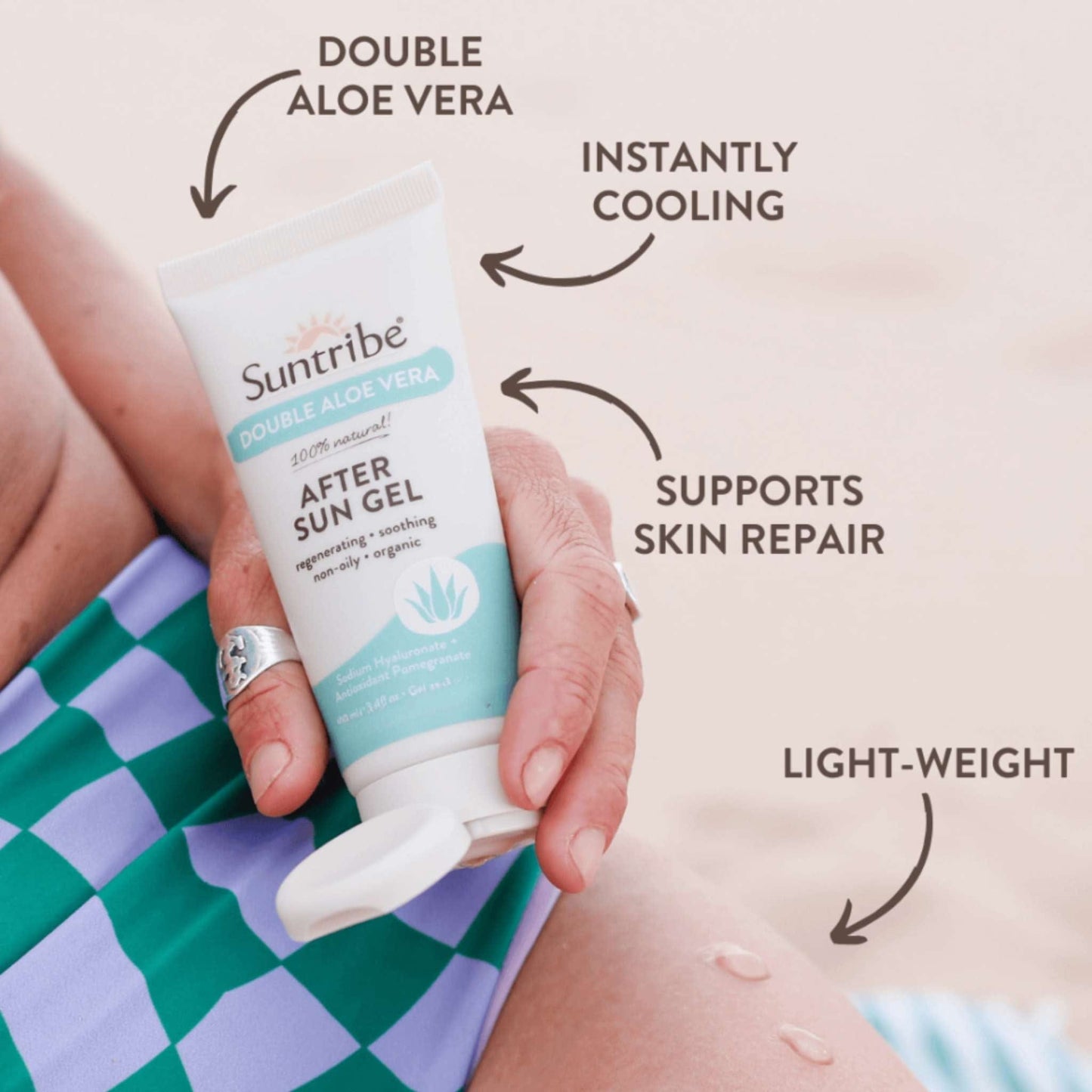 Suntribe Lotion & Moisturizer Suntribe Organic After Sun Gel with Double Aloe Vera 100ml