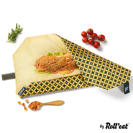 Roll N Eat Lunchboxes Boc'n'Roll - Reusable Sandwich Wrap - Vintage - Spark