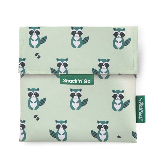 Roll N Eat Lunchboxes Snack'n'Go - Reusable Snack Bag - Raccoon