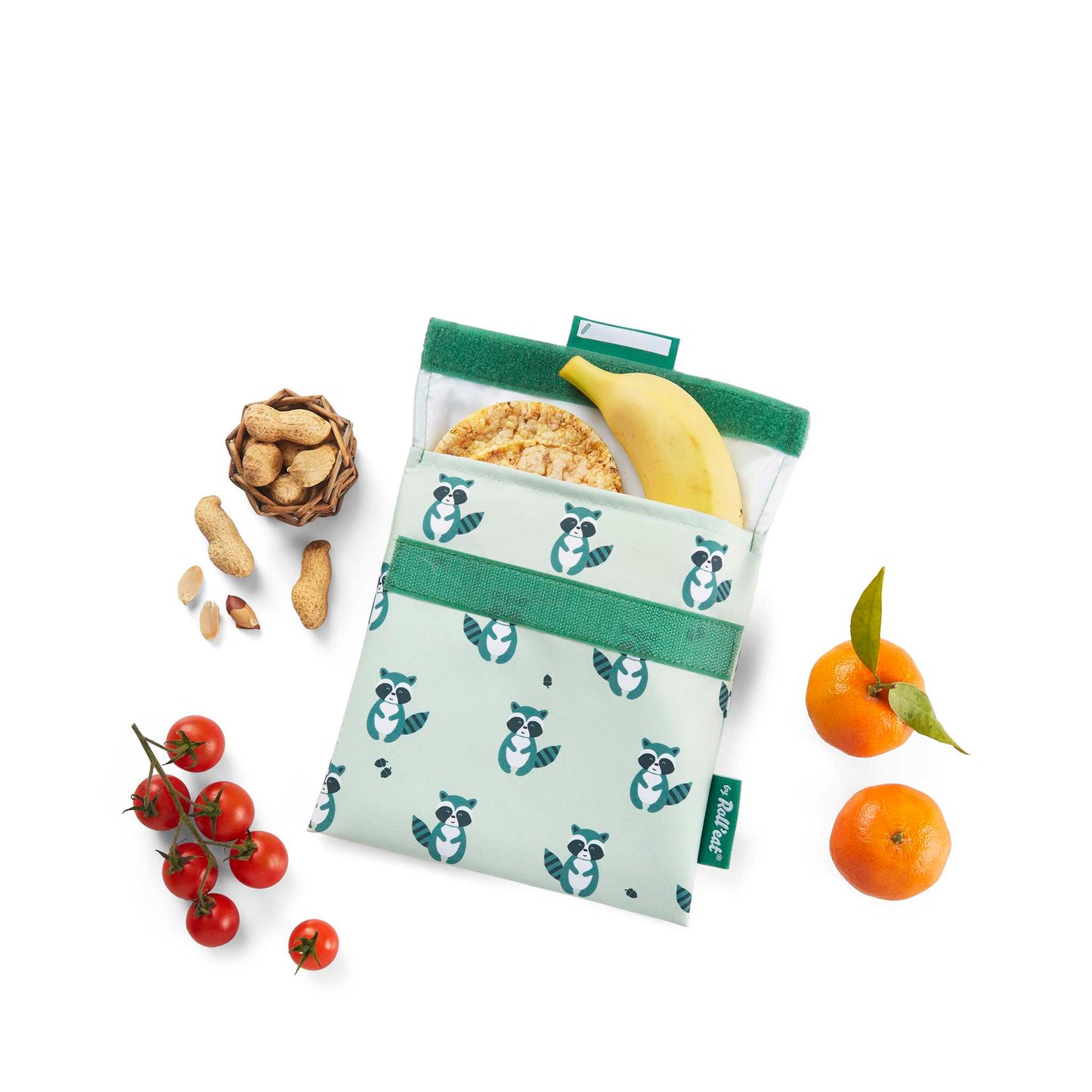 Roll N Eat Lunchboxes Snack'n'Go - Reusable Snack Bag - Raccoon