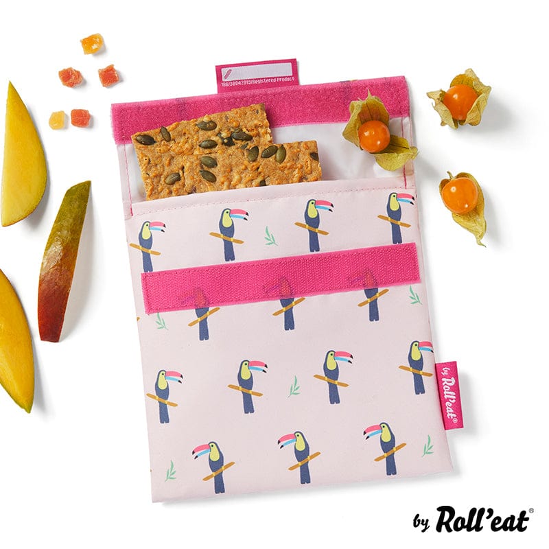 Load image into Gallery viewer, Roll N Eat Lunchboxes Snack&amp;#39;n&amp;#39;Go - Reusable Snack Bag - Toucan
