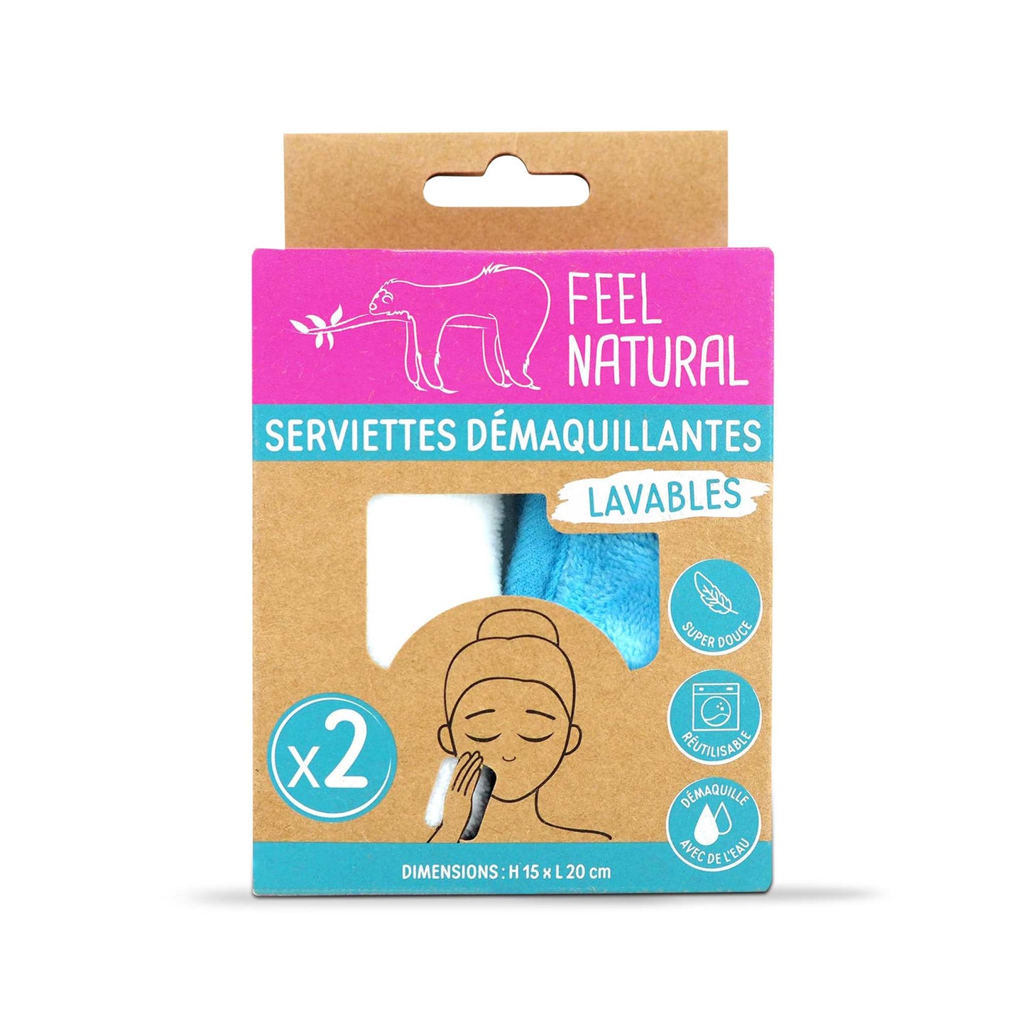 Feel Natural Makeup Removers Set of 2 Washable Microfiber Makeup Remover Pads - Feel Natural