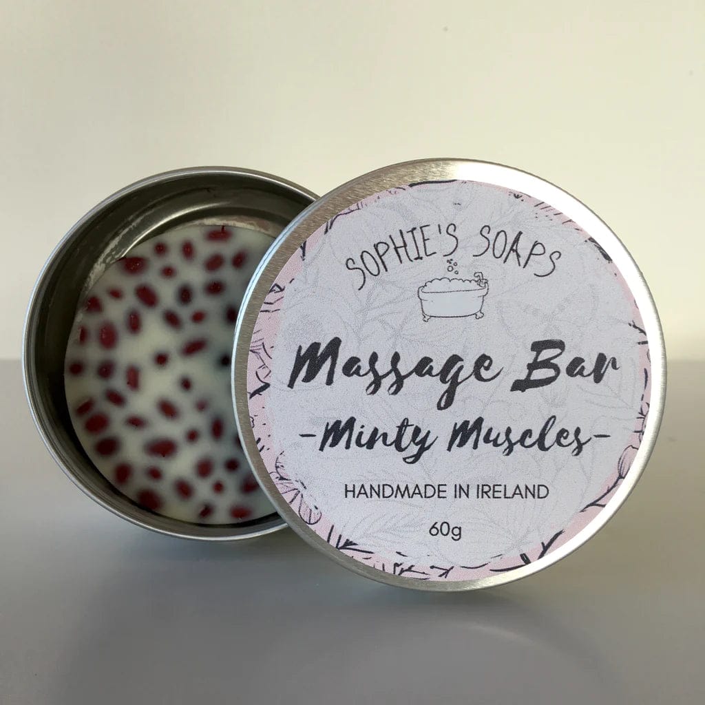 Sophie's Soaps Massage Oil Minty Muscles Solid Massage Bar with Aduki Beans - Sophie's Soaps