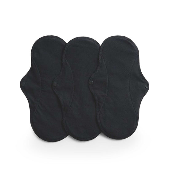 Imse Period Care Imse – Reusable Sanitary Pads (Active, Black) – Organic Cotton – Medium Flow