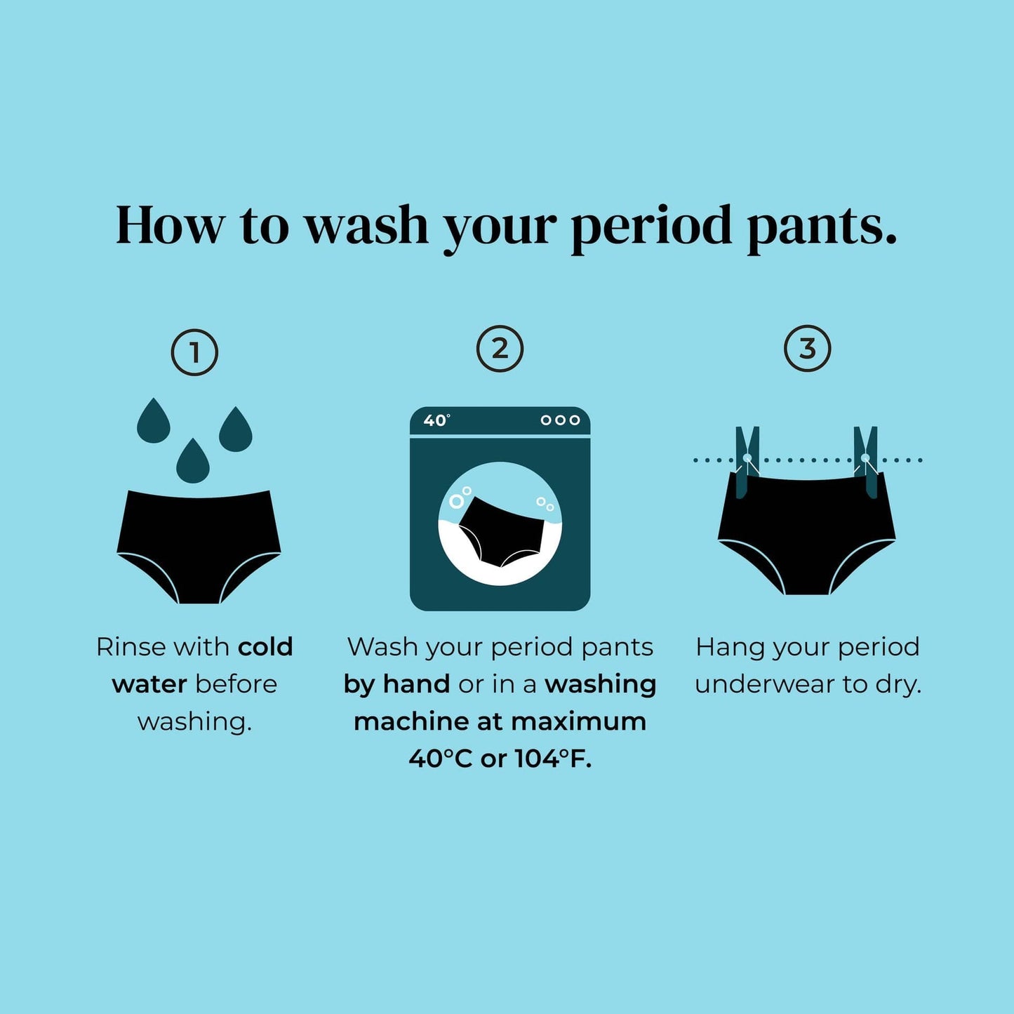 Mooncup Period Care Mooncup Period Pants - High Waisted - Black