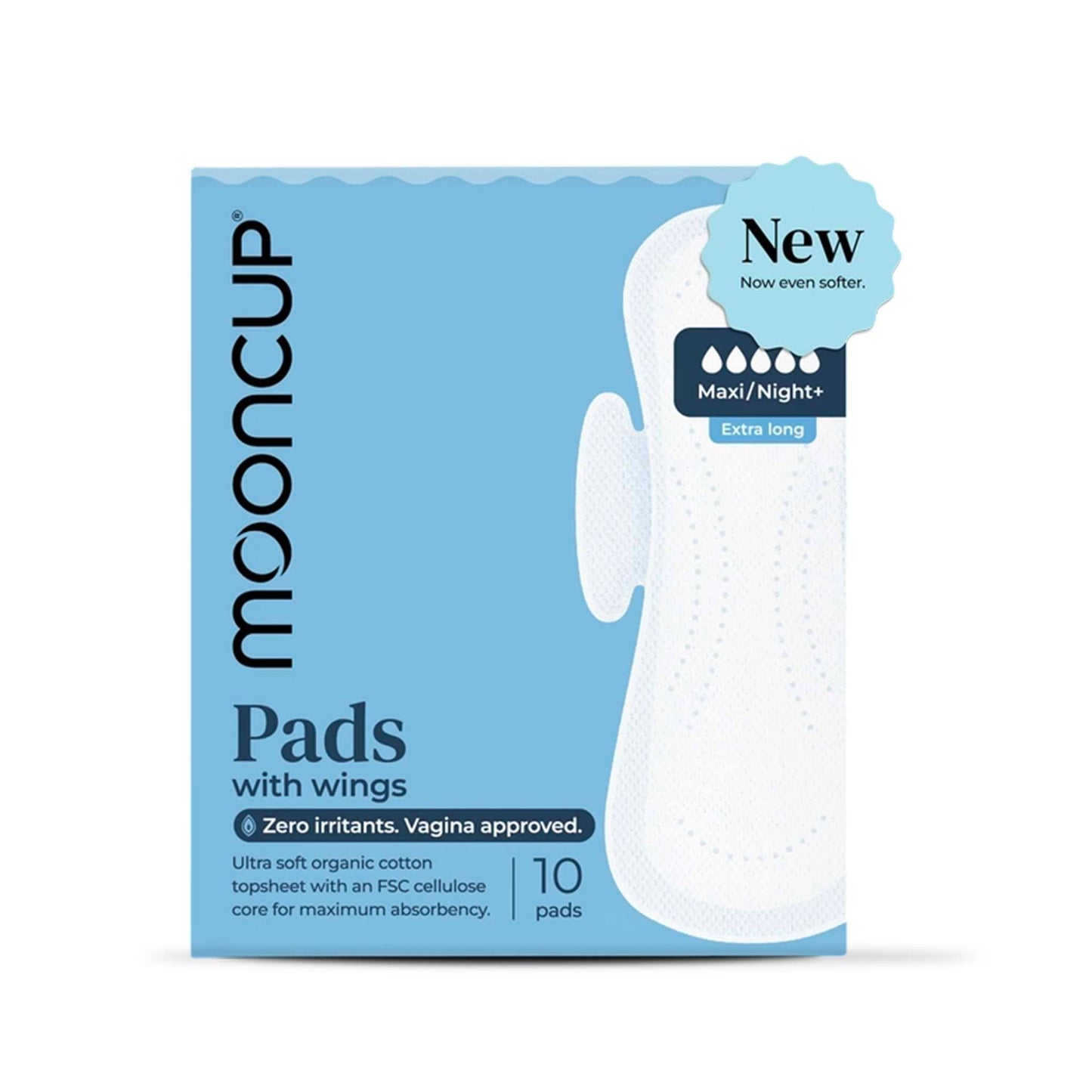 Mooncup Period Pads Mooncup Organic Cotton Period Pads with Wings - 10 pack