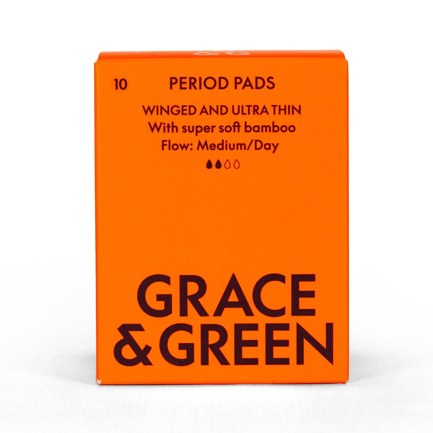 Grace & Green Period Products Day Pads Organic Bamboo Pads - Ultra-thin with Wings - Grace & Green