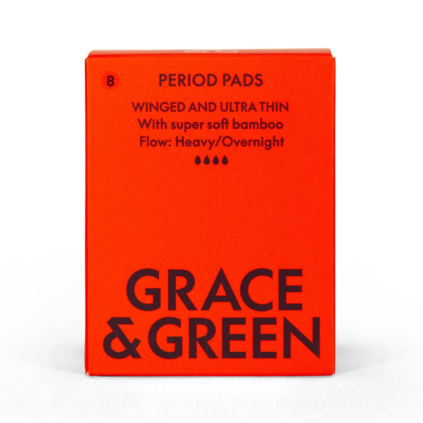 Grace & Green Period Products Night Pads Organic Bamboo Pads - Ultra-thin with Wings - Grace & Green