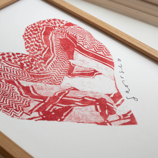 Pickled Pom Pom Prints Saoirse don Phalaistín - Limited Edition Art Print Supporting Palestine