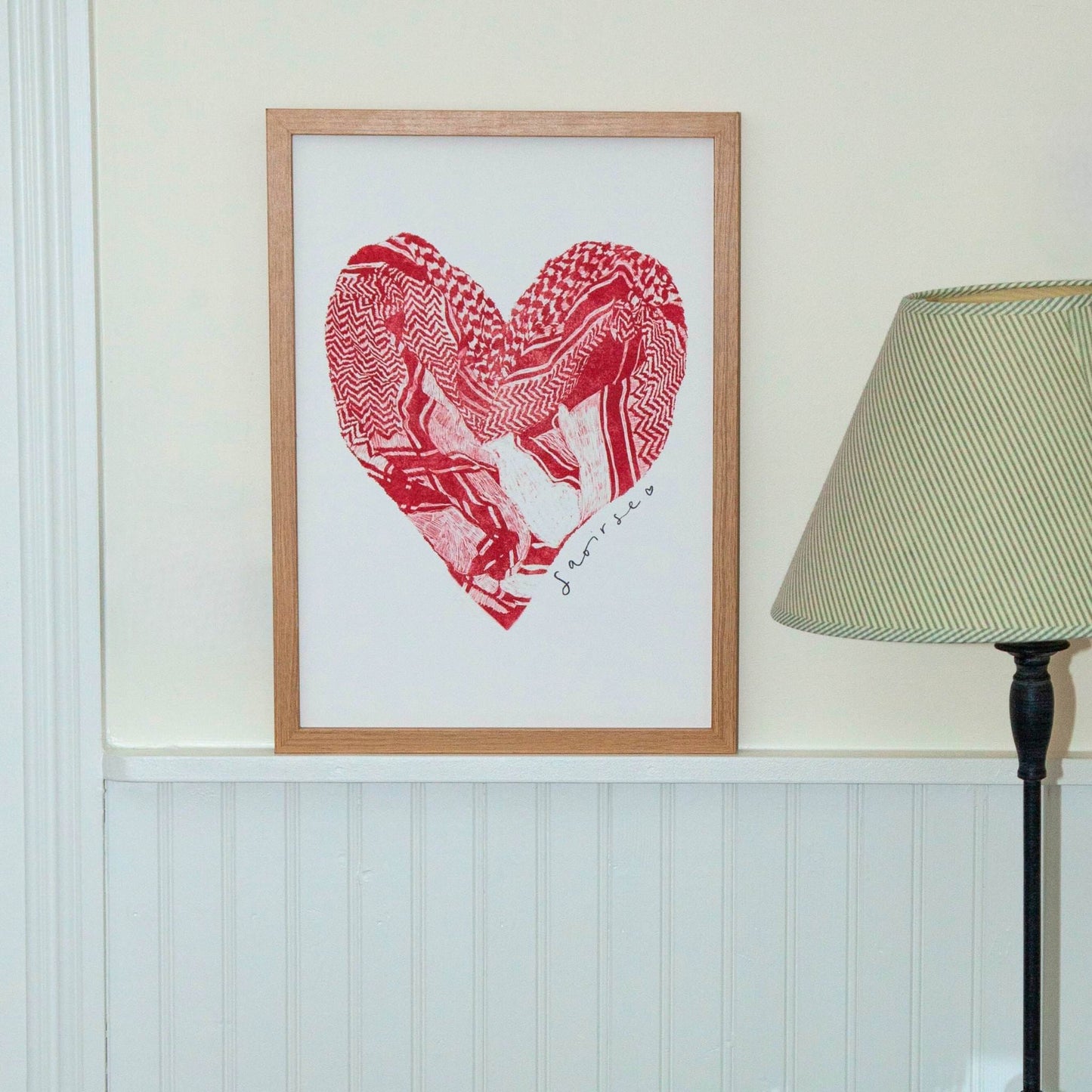 Pickled Pom Pom Prints Saoirse don Phalaistín - Limited Edition Art Print Supporting Palestine