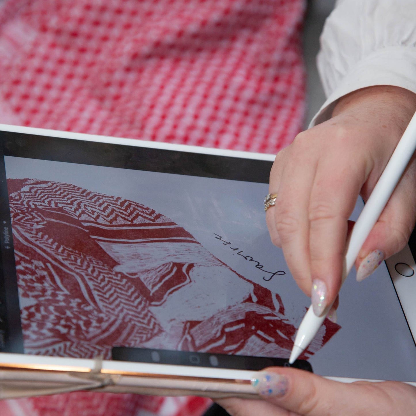 Pickled Pom Pom Prints Saoirse don Phalaistín - Limited Edition Art Print Supporting Palestine