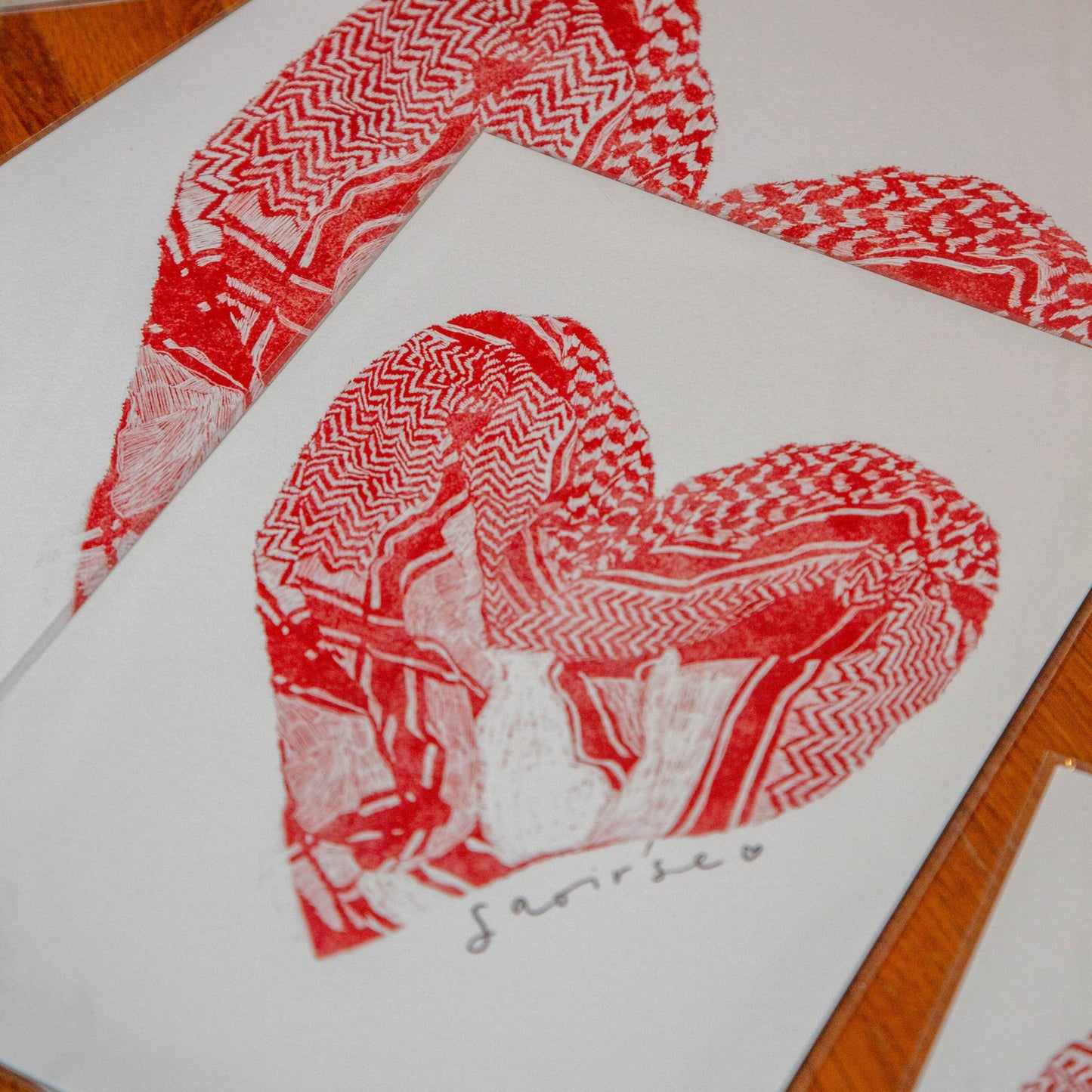 Pickled Pom Pom Prints Saoirse don Phalaistín - Limited Edition Art Print Supporting Palestine