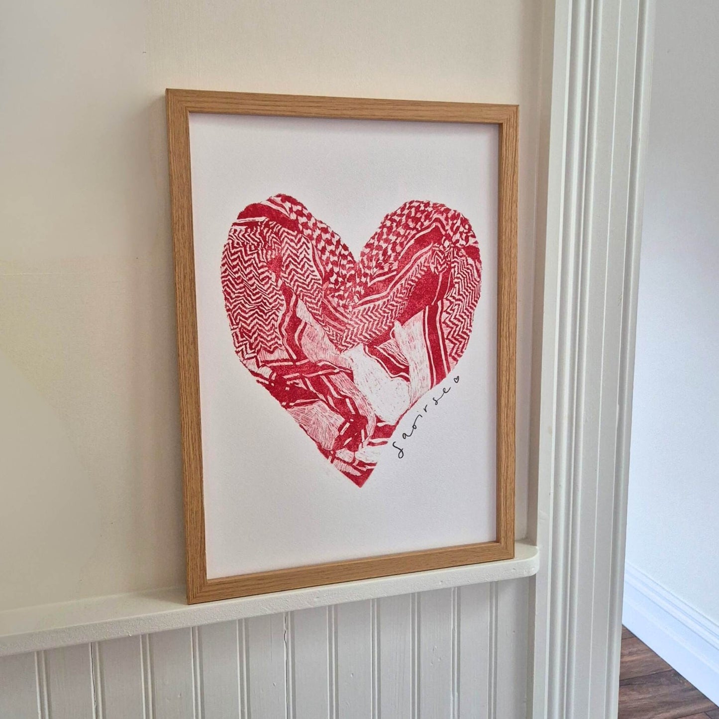 Pickled Pom Pom Prints Saoirse don Phalaistín - Limited Edition Art Print Supporting Palestine