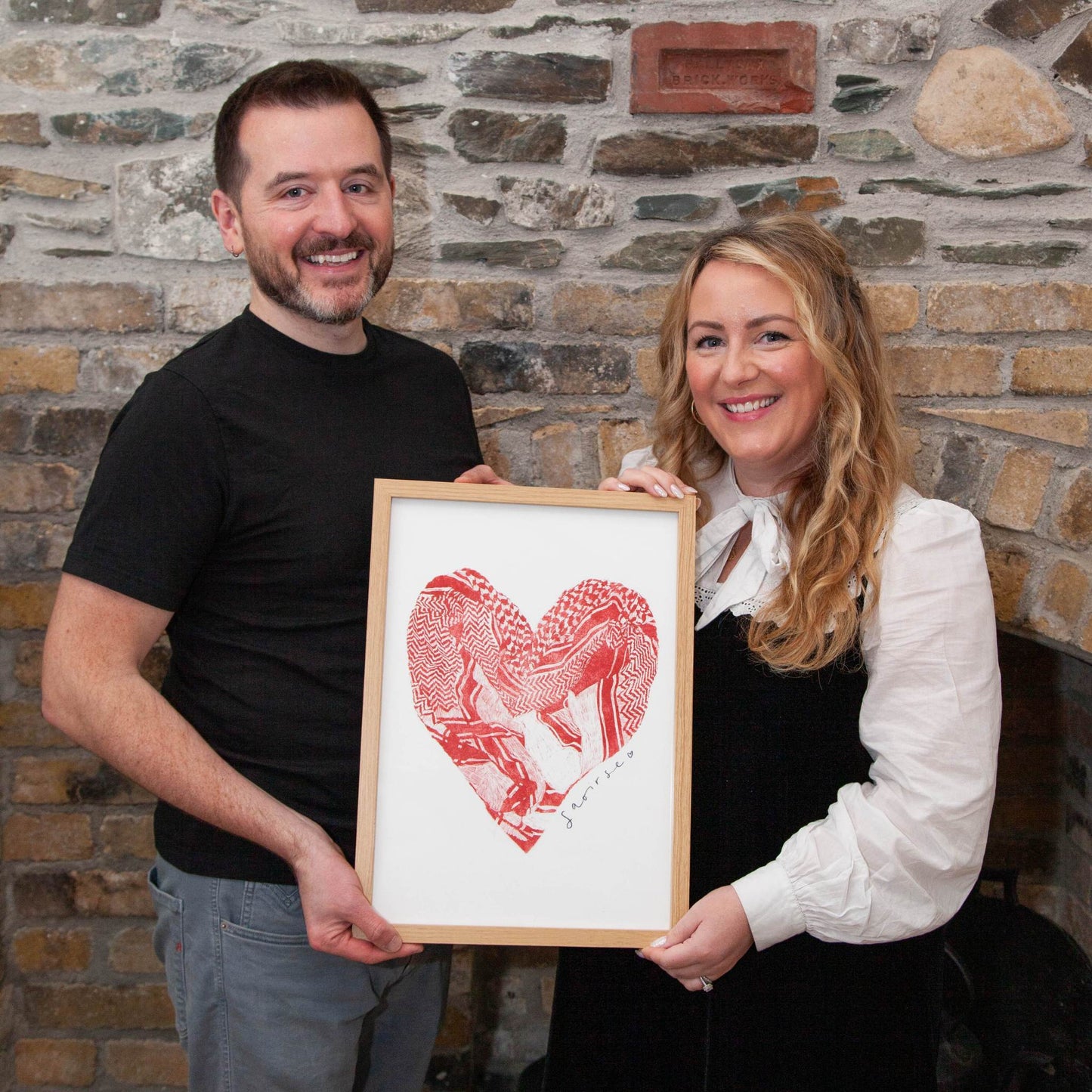 Pickled Pom Pom Prints Saoirse don Phalaistín - Limited Edition Art Print Supporting Palestine