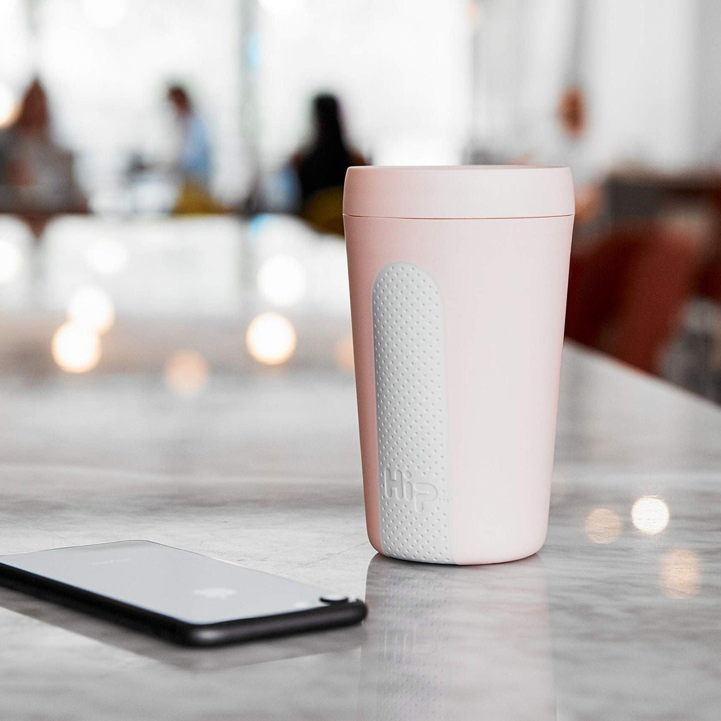 HIP reusable cups & bottles HIP Travel Cup - Soft Blush & Cloud - Reusable Silicone Grip - 355ml