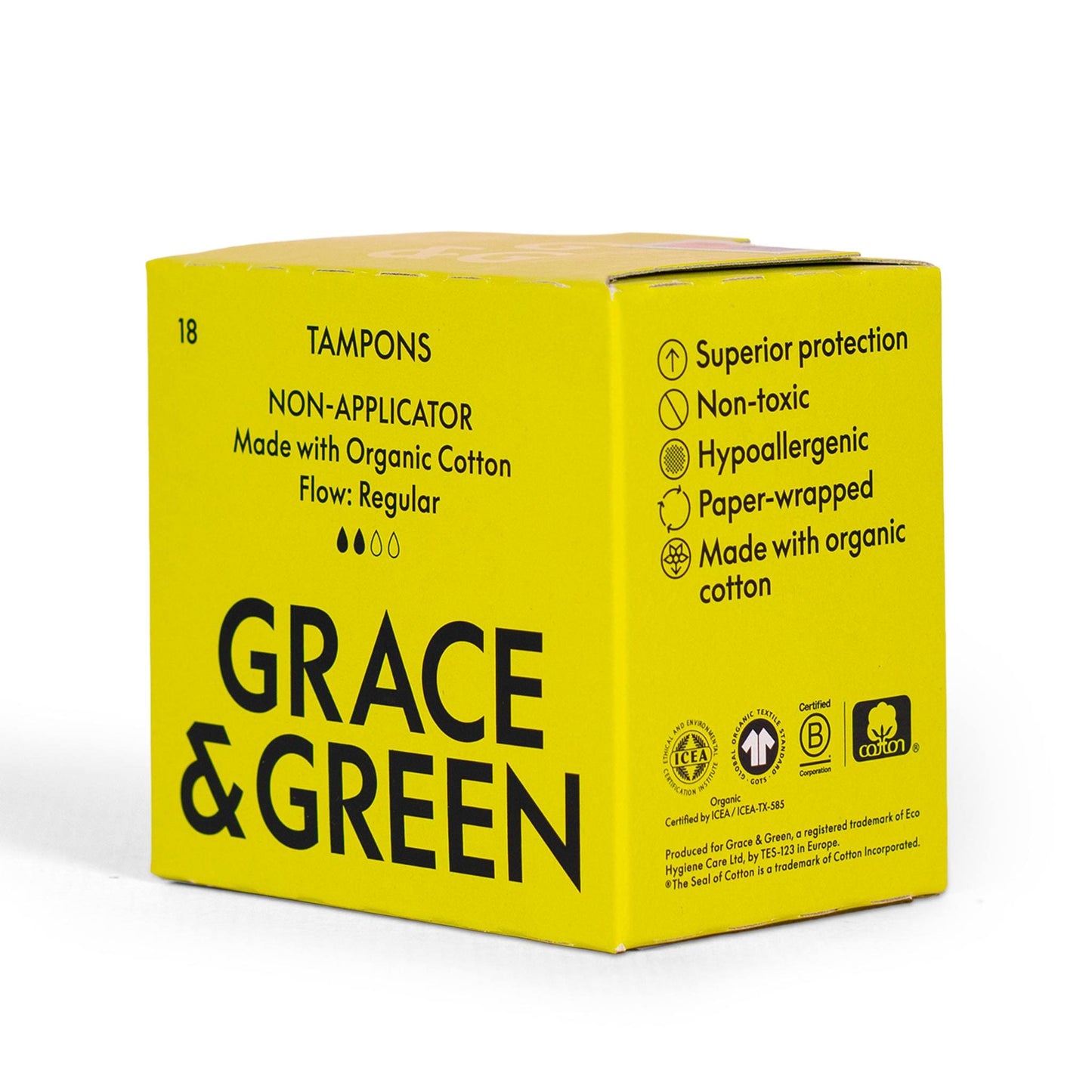 Grace & Green Sanitary Wear Grace & Green - Tampons Regular Non Applicator
